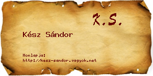 Kész Sándor névjegykártya